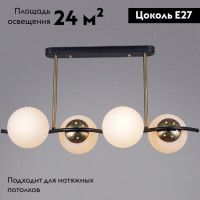 Потолочная люстра Reluce 36364-0.3-04 BK+COP