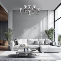 Люстра на штанге Eurosvet Pluto 60156/8 хром a065044