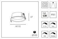 Встраиваемый светильник Delight Collection DB8504NR