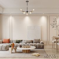 Люстра на штанге Arte Milano Neapolis 276708/6 BK/GD