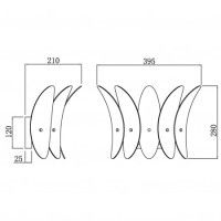 Настенный светильник iLamp Gramercy W15602-2 ANB+CL