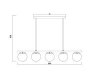 Люстра на штанге Freya Zing FR5199PL-05B