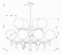 Подвесная люстра Kutek Dimaro DIM-ZW-8+4(Z)