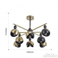 Люстра на штанге Arte Milano 271307/8 BK/GD