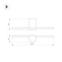 Настенный светильник Arlight SP-Vinci-M-S1200x55-12W Warm3000 036931