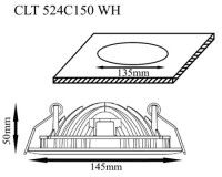 Встраиваемый светодиодный светильник Crystal Lux CLT 524C150 WH