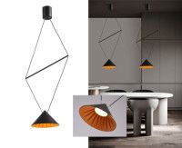 Подвесной светильник Italline IT03-1430 black/orange