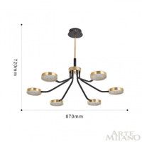 Люстра на штанге Arte Milano Ferrara 276079/6 BK/GD