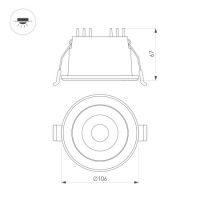 Встраиваемый светильник Arlight MS-ALORA-BUILT-R106-9W Day4000-MIX 048081