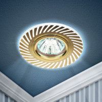 Встраиваемый светильник Эра DK LD39 WH/GD /1 Б0048936