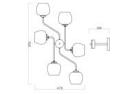 Потолочная люстра Escada Henry 1177/6P
