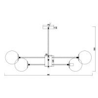 Люстра на штанге Escada Ethereal 2110/12P Nickel
