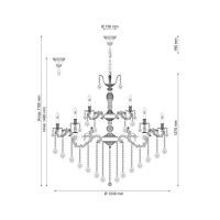 Подвесная люстра Lucia Tucci Barletta 122.12.6 Cream White
