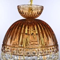 Подвесной светильник Bohemia Ivele Crystal 5478/22 G Amber/M-1G Leafs