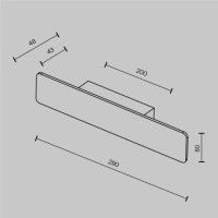 Настенный светильник Maytoni Technical Stela C80WL-10W3K-B