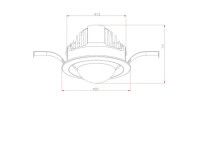 Встраиваемый светодиодный светильник Fiberli 100104Е75(W) 12130401