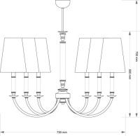 Подвесная люстра Kutek Napoli NAP-ZW-6 (P/A)