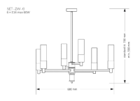 Люстра на штанге Kutek Mood Seti SET-ZW-6(Z)