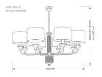 Подвесная люстра Kutek Mood Verde VER-ZW-8 (N)