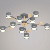 Люстра на штанге Reluce 68730-0.3-10 GX53 GREY+WOOD