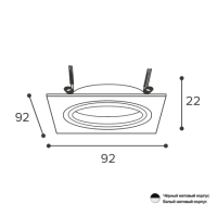 Встраиваемый светильник Wolta Alto WDL-GU5.3/01W-S