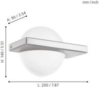 Настенный светодиодный светильник Eglo Boldo 95771