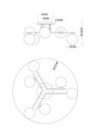 Потолочная люстра Arte Lamp Gemini A2243PL-6BK