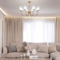 Люстра на штанге Eurosvet Spritz 70217/8 латунь Smart a064748