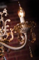 Подвесная люстра Eurosvet 3281/5 белый с золотом/тонированный хрусталь Strotskis