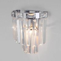 Настенный светильник Eurosvet Elegante 10130/1 хром/прозрачный хрусталь Strotskis a060645