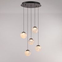 Подвесной светильник Delight Collection MD25030003-5A matt black/clear