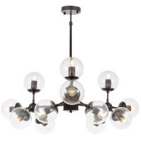 Люстра на штанге Lumina Deco Zodiak LDP 160-12 BK+PR
