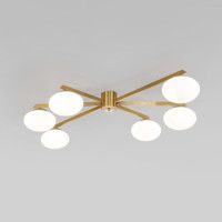 Потолочная люстра Eurosvet Opaline 70220/6 латунь Smart a065766
