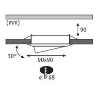 Встраиваемый светильник Paulmann Messing 92085