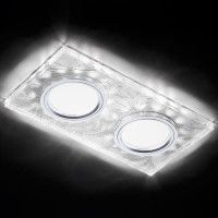 Встраиваемый светодиодный светильник Ambrella Light Led S234/2 W/CH/WH