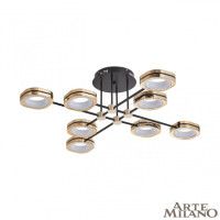 Потолочный светильник Arte Milano Ferrara 277999/8 BK/GD