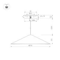 Подвесной светильник Arlight SP-MAKOTO-R750-14W Warm2700 054402