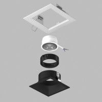 Встраиваемый светильник Lightstar Domino (214516+214507+214007) D51607BMOD