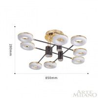 Потолочная люстра Arte Milano 271399/8 BK/GD