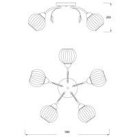 Потолочная люстра Escada Rihanna 1175/5P