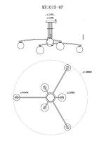 Потолочная люстра Myfar Stacy MR1015-6P