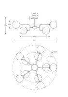 Люстра на штанге Maytoni Erich MOD221PL-10G