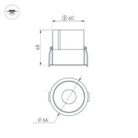 Встраиваемый светильник Arlight MS-ATLAS-BUILT-R66-15W Warm3000 037185(1)