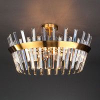 Потолочная люстра Eurosvet Steccato 10111/8 золотая бронза/прозрачный хрусталь Strotskis Smart a047843