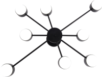 Люстра на штанге Rivoli Lesley 3185-308 Б0070178