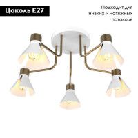 Потолочная люстра IMEX MD.8312-5-S-WH+AB