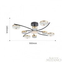 Потолочная люстра Arte Milano Ferrara 279169/4+4 BK/GD