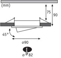 Встраиваемый светодиодный светильник Paulmann Drilled 92920