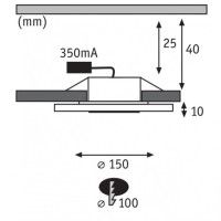 Встраиваемый светодиодный светильник Paulmann Premium Line Whirl 92735