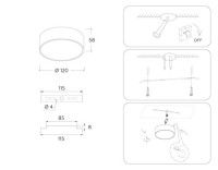 Потолочный светильник Ambrella Light Orbital Air Alum FV5511